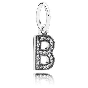 Pandora Retired Silver Initial B Charm